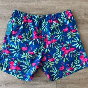 NWT Mens Joe Marlin Hybrid Swim Shorts Flamingo Print Size XL